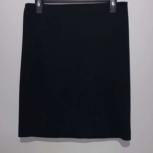 Loft Women's Black Knee Length Back Zip Pencil Skirt Size 6 - Picture 2 of 5